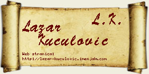 Lazar Kuculović vizit kartica